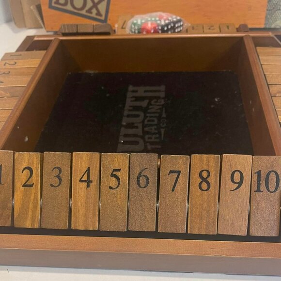 WE Games 4 Player Shut The Box (TM) Dice Game - Walnut Stained Wood - Picture 5 of 8